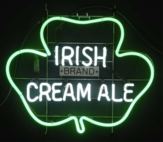 IRISH CREAM ALE SHAMROCK BEER SIGN.               