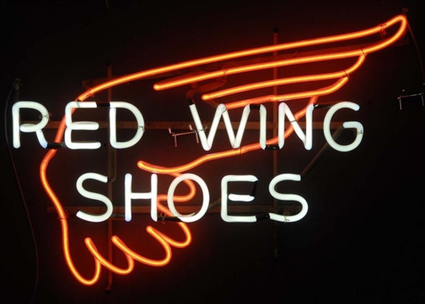 RED WING SHOES NEON SIGN.                         