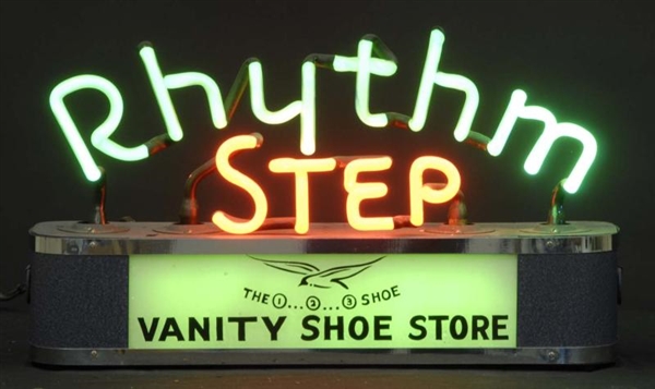 RHYTHM STEP SHOE NEON SIGN.                       