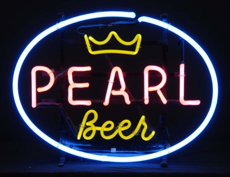 PEARL CROWN OVAL NEON SIGN.                       