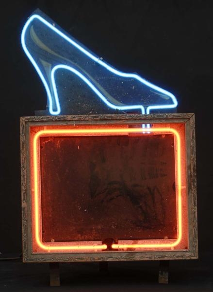 SHOE CAN WITH DISPLAY PANEL NEON SIGN.            