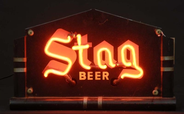STAG BEER CAN NEON SIGN.                          