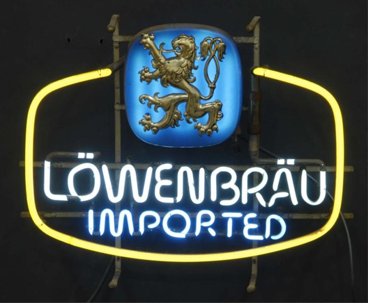 LOWENBRAU IMPORTED NEON SIGN.                     