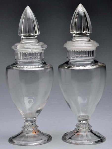 LOT OF 2: CONGRESS URN APOTHECARY CANDY JARS.     
