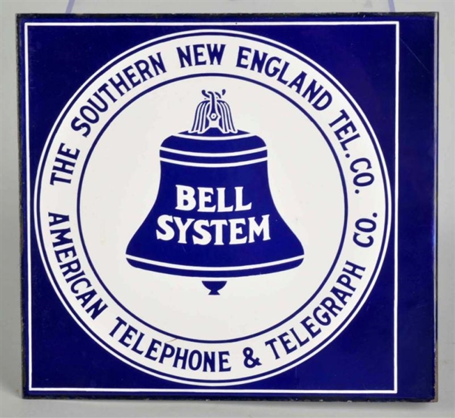 BELL SYSTEM SOUTHERN NEW ENGLAND FLANGE SIGN.     