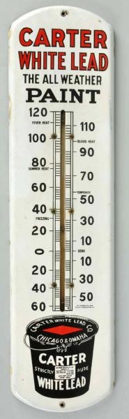 PORCELAIN CARTER WHITE LEAD PAINT THERMOMETER.    