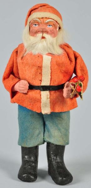WOOD CUTTER FATHER CHRISTMAS CANDY CONTAINER.     