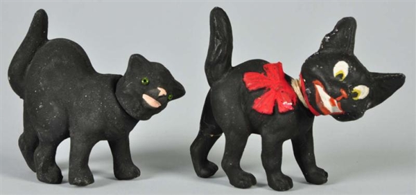 LOT OF 2: BLACK CAT CANDY CONTAINERS.             