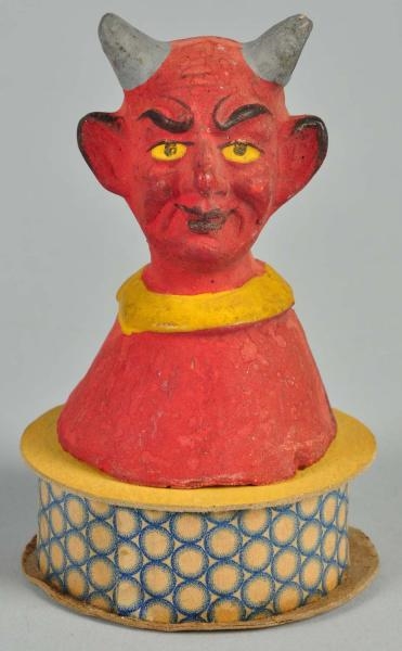 RARE GERMAN COMPOSITION DEVIL CANDY CONTAINER.    