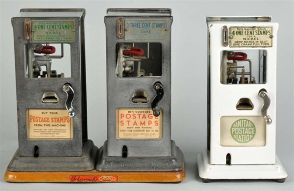 LOT OF 3: STAMP DISPENSERS.                       