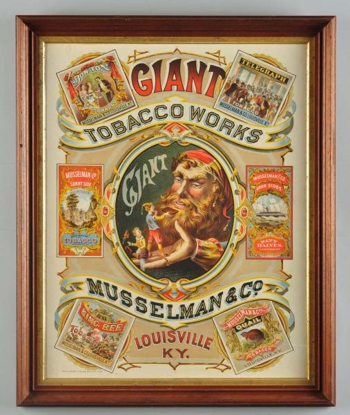PAPER GIANT TOBACCO WORKS SIGN.                   