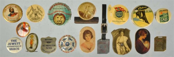 LOT OF 17: ASSORTED SMALL ADVERTISING ITEMS.      