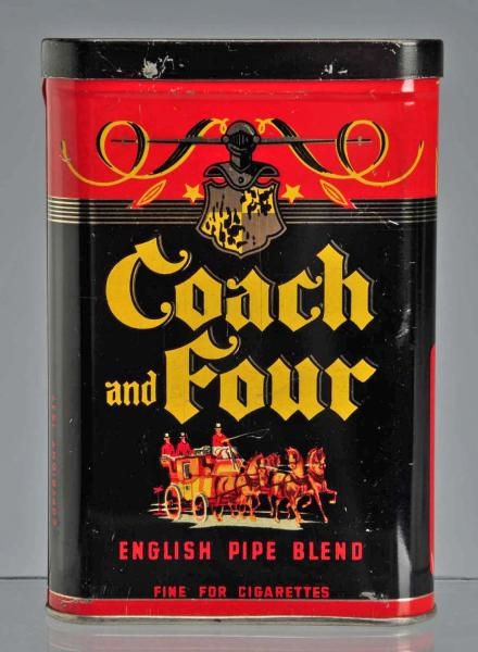 COACH AND FOUR ENGLISH PIPE BLEND TOBACCO TIN.    
