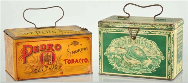 LOT OF 2: TOBACCO LUNCH PAILS.                    
