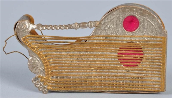 DRESDEN AUTOHARP ORNAMENT CANDY CONTAINER.        