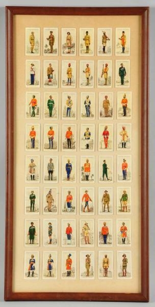 LOT OF 48 TOBACCO CARDS IN FRAME.                 