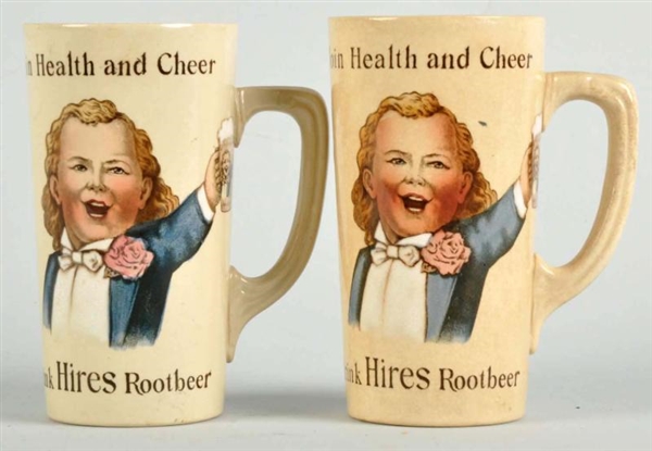 LOT OF 2: EARLY HIRES UGLY KID ROOT BEER MUGS.    