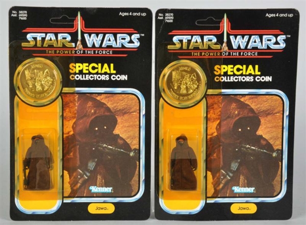 LOT OF 2: STAR WARS POF JAWA CARDED FIGURES.      