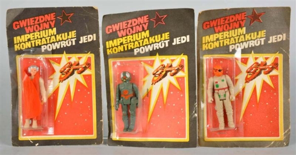 LOT OF 3: STAR WARS POLISH CARDED FIGURES.        