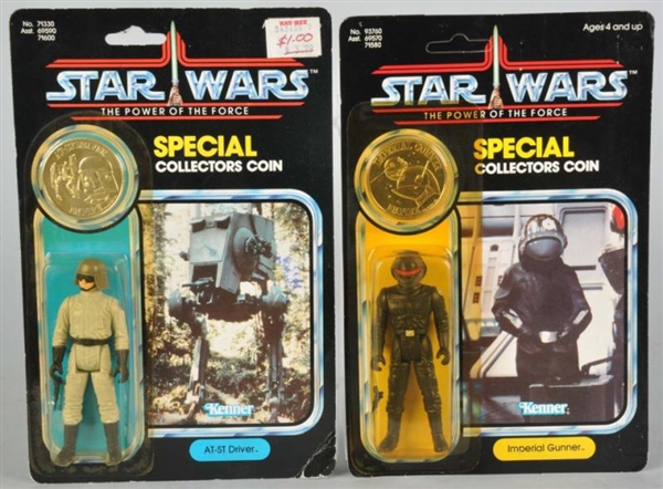 LOT OF 2: STAR WARS POF CARDED FIGURES.           