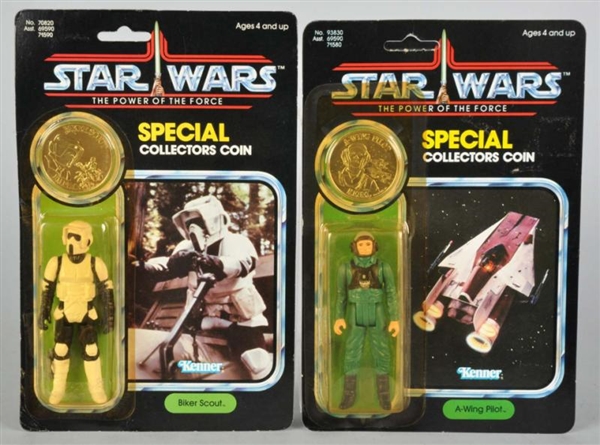 LOT OF 2: STAR WARS POF CARDED FIGURES.           