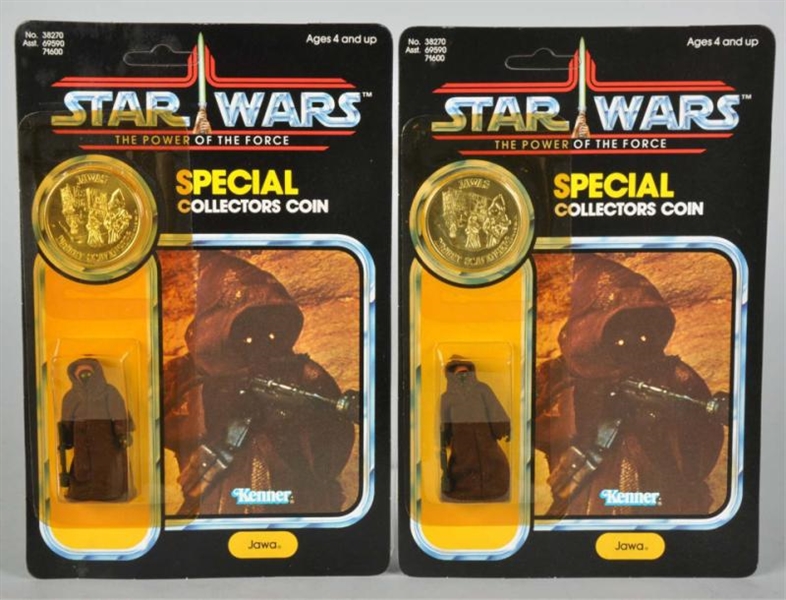 LOT OF 2: STAR WARS POF JAWA CARDED FIGURES.      
