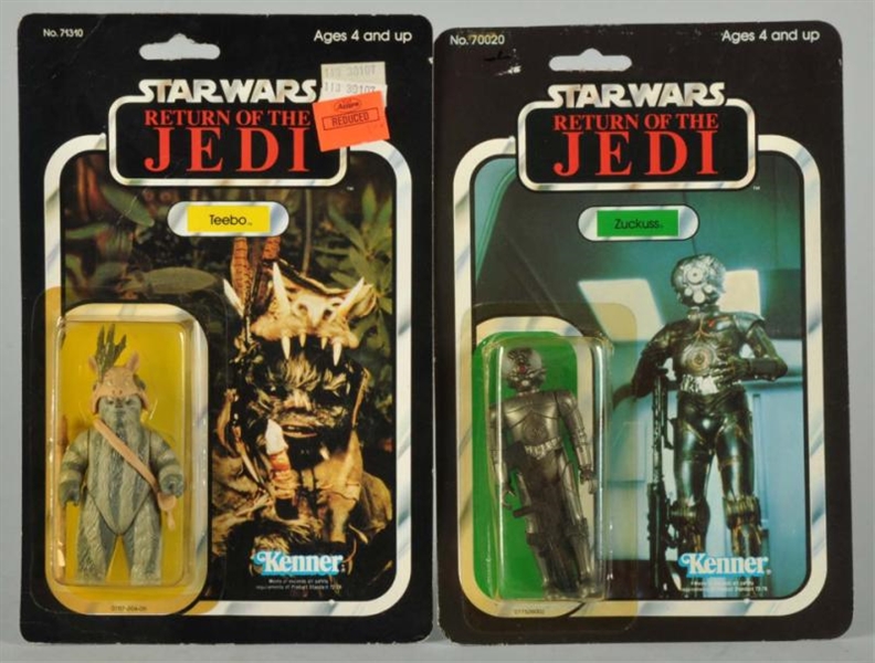 LOT OF 2: STAR WARS CARDED FIGURES.               