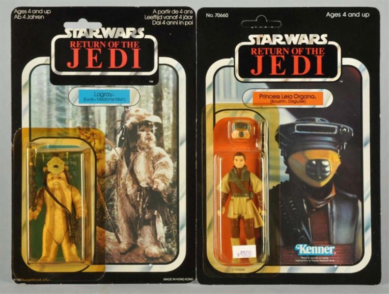 LOT OF 2: STAR WARS CARDED FIGURES.               