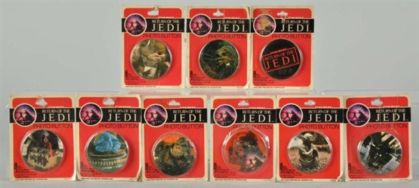 LOT OF 9: STAR WARS RETURN OF JEDI PHOTO BUTTONS. 