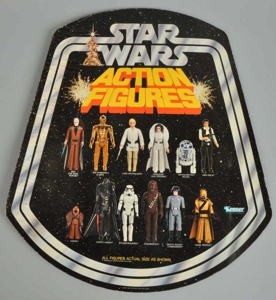STAR WARS ACTION FIGURE STORE DISPLAY SIGN.       