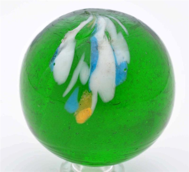 END OF CANE BANDED TRANSPARENT (FOUNTAIN) MARBLE. 