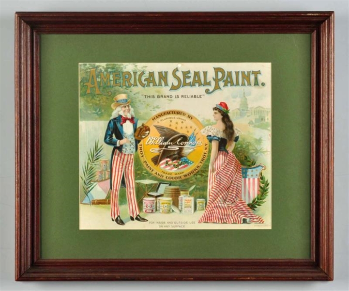 PAPER AMERICAN SEAL PAINT SIGN.                   
