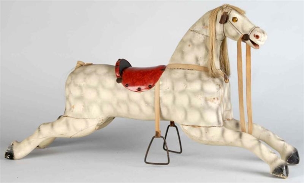LARGE WOODEN HOBBY HORSE.                         