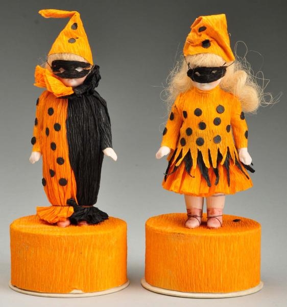 LOT OF 2: HALLOWEEN DOLL CANDY CONTAINERS.        