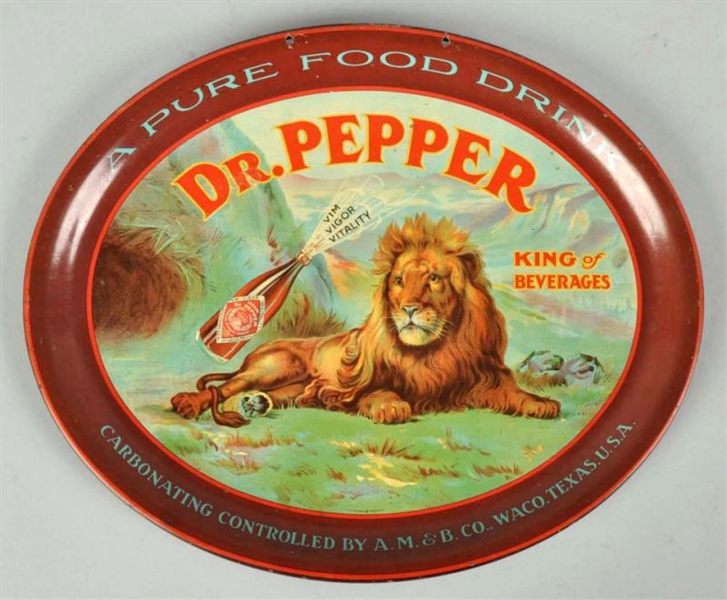 TIN DR. PEPPER SIGN/TRAY.                         
