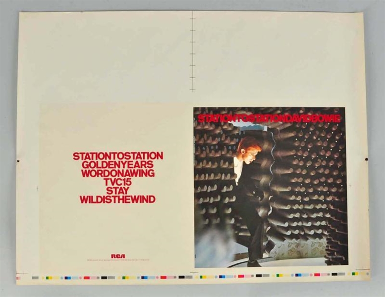 1976 DAVID BOWIE "STATION TO STATION" LP SLICK.   