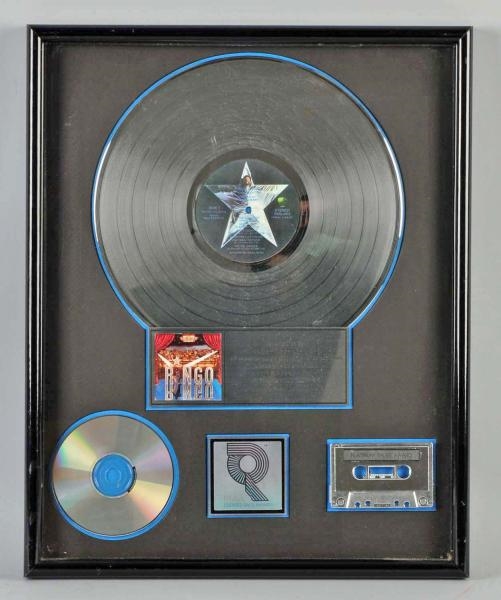RINGO STARR "RINGO" RIAA PLATINUM AWARD.          
