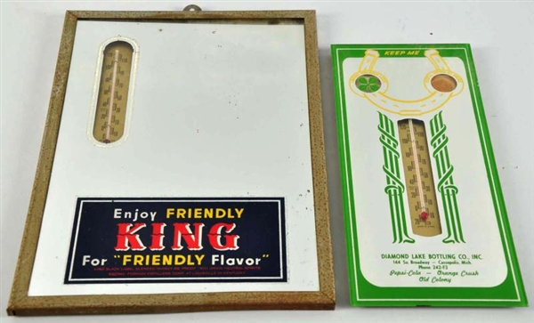 LOT OF 2: MIRROR THERMOMETERS.                    