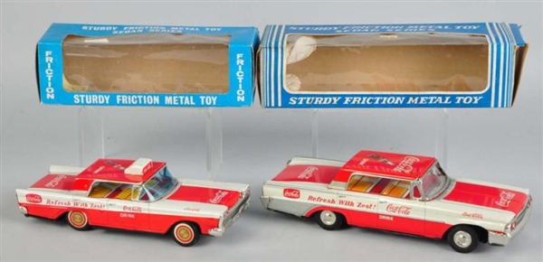 LOT OF 2: TAIYO FORD COCA-COLA CARS.              