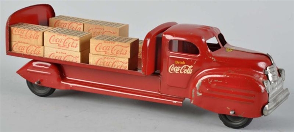 RED LINCOLN COCA-COLA TOY TRUCK.                  