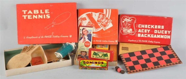 LOT OF 3: COCA-COLA BOXES OF GAMES.               