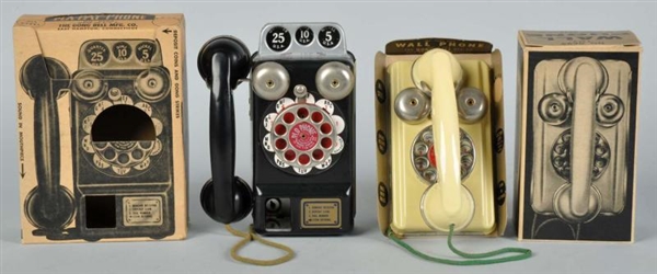 LOT OF 2: GONG BELL TOY TELEPHONES.               