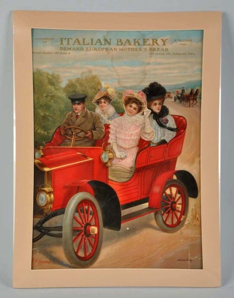 PAPER POSTER FEATURING TOURING CAR.               