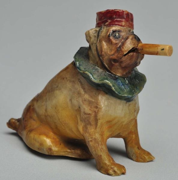 DOG WITH CIGAR FIGURAL TAPE MEASURE.              