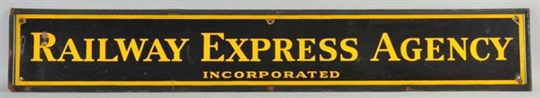 PORCELAIN RAILWAY EXPRESS AGENCY SIGN.            