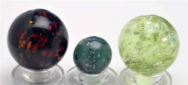 LOT OF 3: MICA MARBLES.                           
