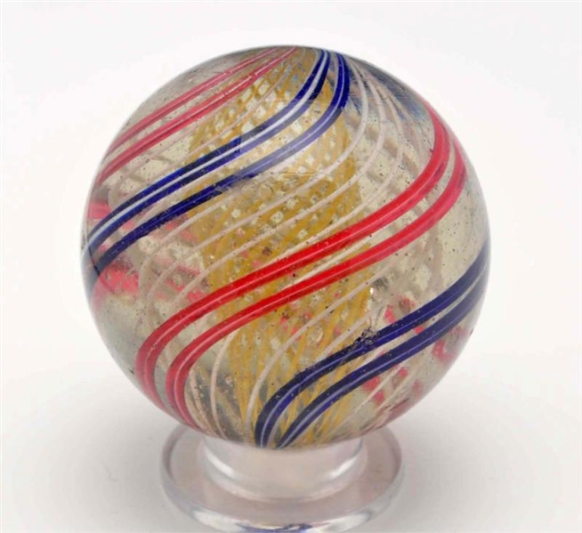 LARGE 3-STAGE LATTICINO SWIRL MARBLE.             