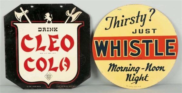 LOT OF 2: SODA 2-SIDED SIGNS.                     