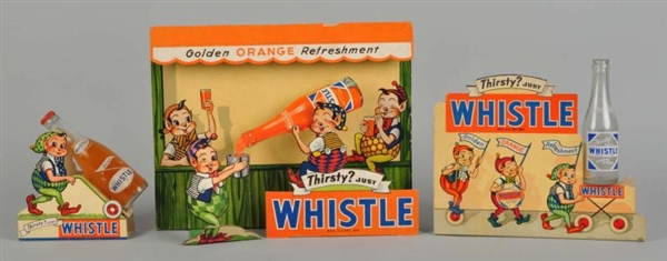 LOT OF 3: WHISTLE SIGNS & DISPLAYS.               