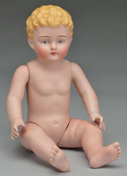 RARE LARGE ALL-BISQUE BABY DOLL.                  